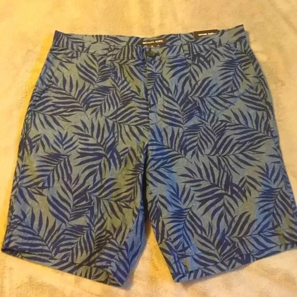 Michael Kors Blue Tropical Casual Shorts NWT - Picture 4 of 10